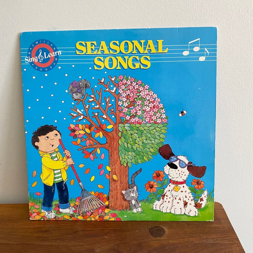 Vintage 1989 Seasonal Songs Sing & Learn Vinyl Record